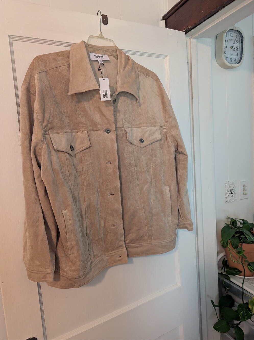NWT STEVE MADDEN BB DAKOTA SAND BEIGE SUEDE JACKET XL